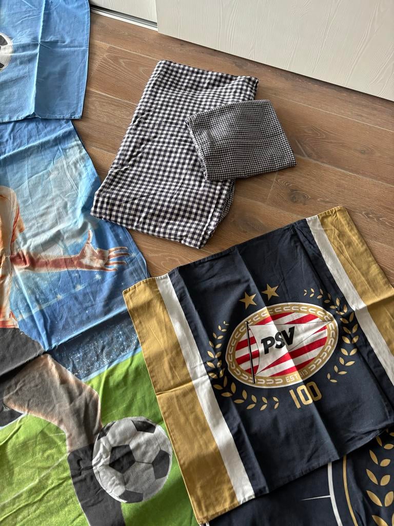 Dekbedovertrek PSV, tijger, voetbal 90 x 200, Gebruikt, Verzenden, Dekbedovertrek, Overige kleuren