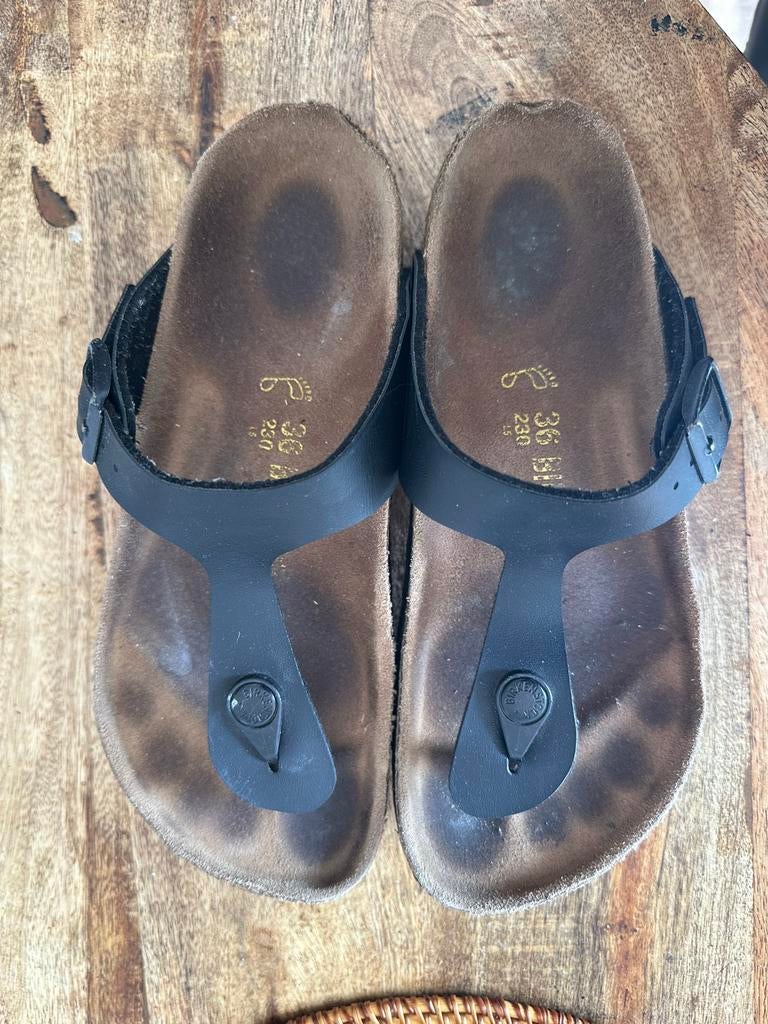 Birkenstock teenslippers zwart maat 35, Ophalen of Verzenden, Jongen of Meisje
