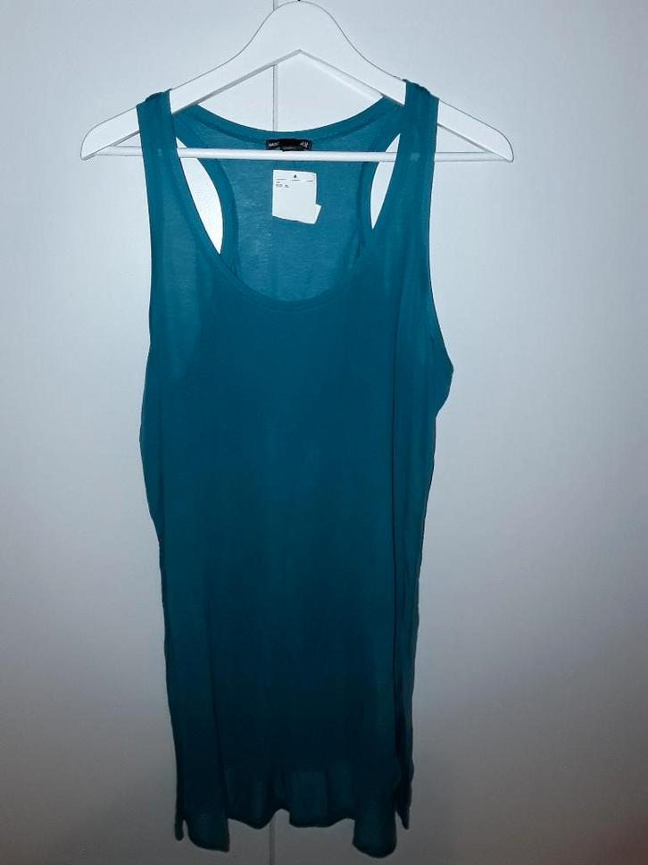 H&M Basic Blauw/Groene Tanktop Maat XL NIEUW, Kleding | Dames, Tops, Nieuw, Maat 46/48 (XL) of groter, Blauw, Zonder mouw, Ophalen of Verzenden