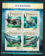 DJIBOUTI PF BLOK WALVISSEN ZEELVEN WHALE ZEEZOOGDIEREN 1, Ophalen of Verzenden, Postfris, Dier of Natuur