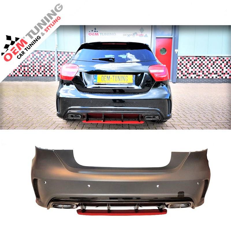 Achterbumper voor Mercedes A-Klasse W176 AMG A45 |12-15 |RED