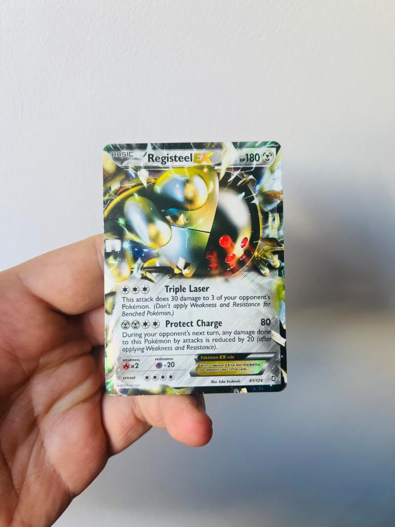 Registeel EX 81/124 Dragons Exalted Holo Ultra Rare Pokemon, Verzenden, Zo goed als nieuw, Losse kaart, Foil