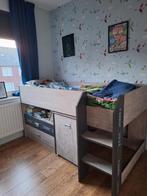 Hoogslaper met bureau en kast voor jongens kamer, Ophalen, Hoogslaper