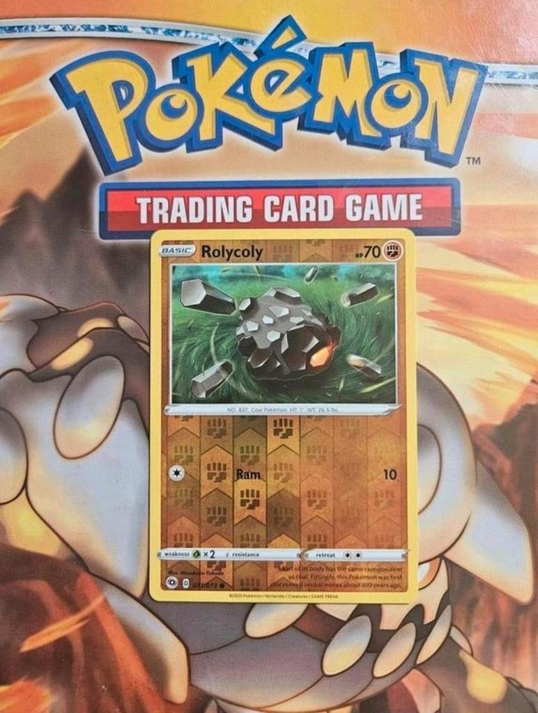 Rolycoly 031/073 Champion's path reverse holo nm, Ophalen of Verzenden, Zo goed als nieuw, Losse kaart, Foil
