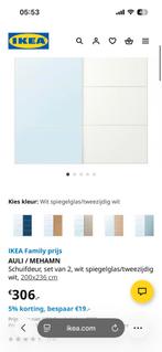 Pax kast schuifdeuren (236x200), Ophalen, 200 cm of meer, Minder dan 25 cm, Glas