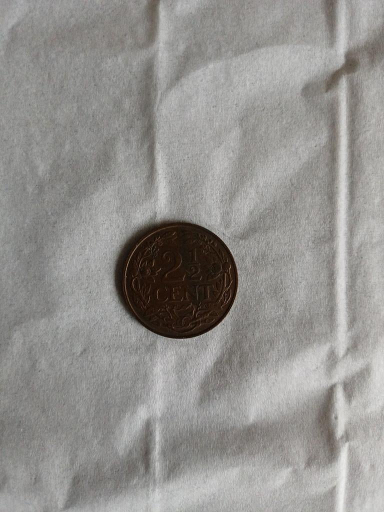 Munt twee en halve cent. 1941, Postzegels en Munten, Munten | Nederland, Ophalen of Verzenden, Koningin Wilhelmina, Overige waardes