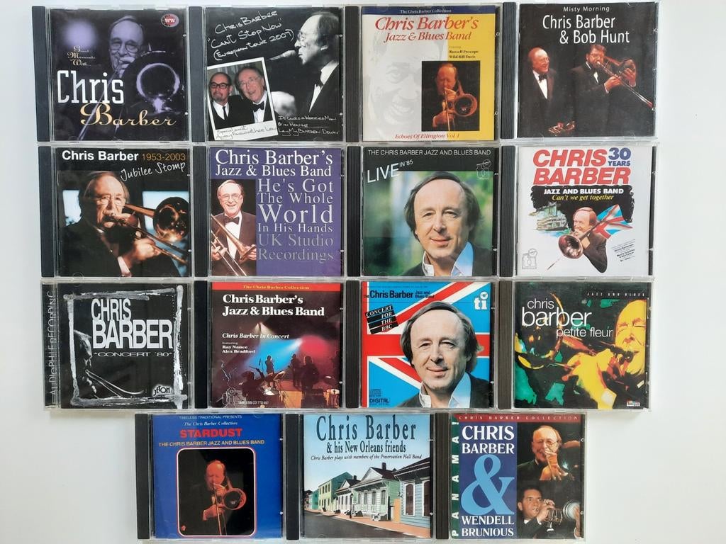 Grote collectie Chris Barber Jazz & Blues CD's ( 15 stuks ), Ophalen of Verzenden, Zo goed als nieuw, Jazz