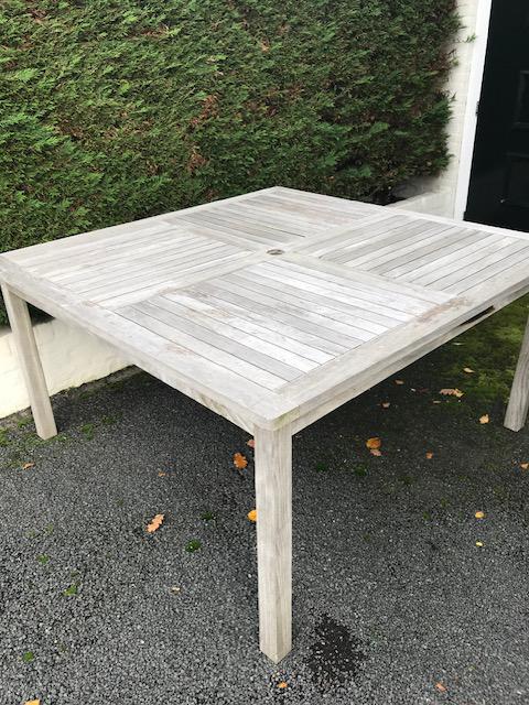 Teakhouten tuintafel, Tuin en Terras, Tuintafels, Ophalen, Gebruikt, Vierkant, Teakhout