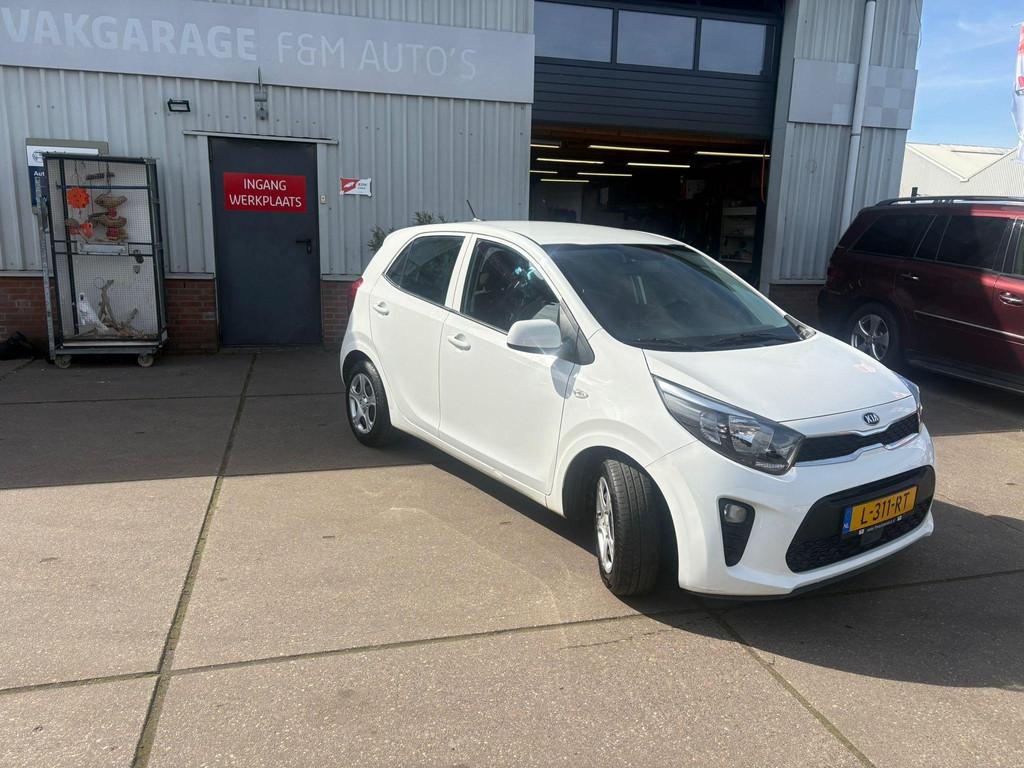 Kia Picanto 1.0 DPi ComfortLine 5p Airco, cruise, Auto's, Voorwielaandrijving, Gebruikt, Wit, Origineel Nederlands
