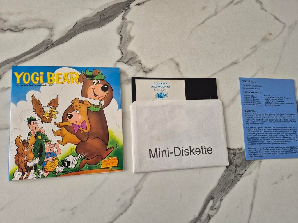 Yogi Bear - Origineel Commodore 64 (C64) Disk Spel CIB, Ophalen of Verzenden, Gebruikt, Avontuur en Actie