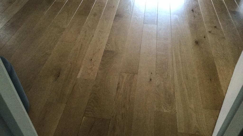 Massief parket licht eiken gelakt, Doe-het-zelf en Verbouw, Vloerdelen en Plavuizen, Zo goed als nieuw, 10 m² of meer, 10 tot 30 cm