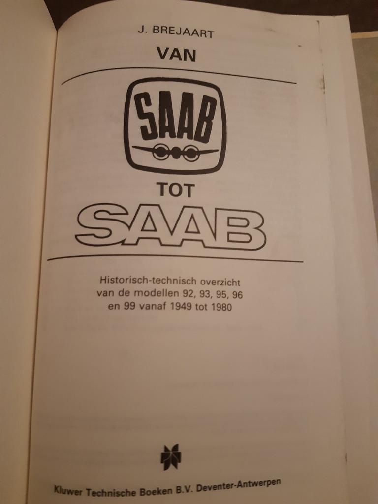 Saab technisch boek Kluwer, Gelezen, Ophalen of Verzenden, Overige merken, P.H. Olving