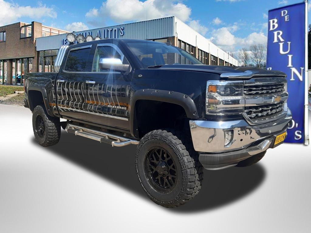 Chevrolet Silverado 4WD LTZ Crewcab High Mountain 3500Kg Tre, Auto's, Bestelauto's, Automaat, Euro 5, Gebruikt, Chevrolet