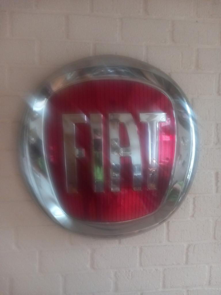 Fiat Wandbord / Wandlamp - 1 Meter Diameter, Auto diversen, Autostickers, Ophalen