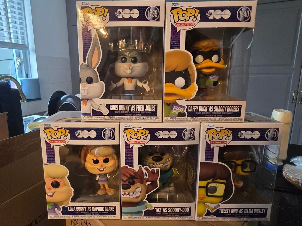 Funko Pop! Looney Tunes x Scooby-Doo Crossover Set (5 stuks), Ophalen of Verzenden, Nieuw
