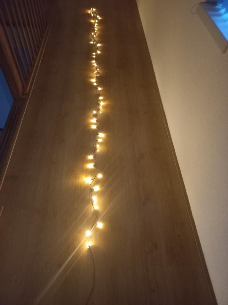 50 ledlampjes met lang snoer voor binnen en buiten, Ophalen of Verzenden, Zo goed als nieuw, Modern
