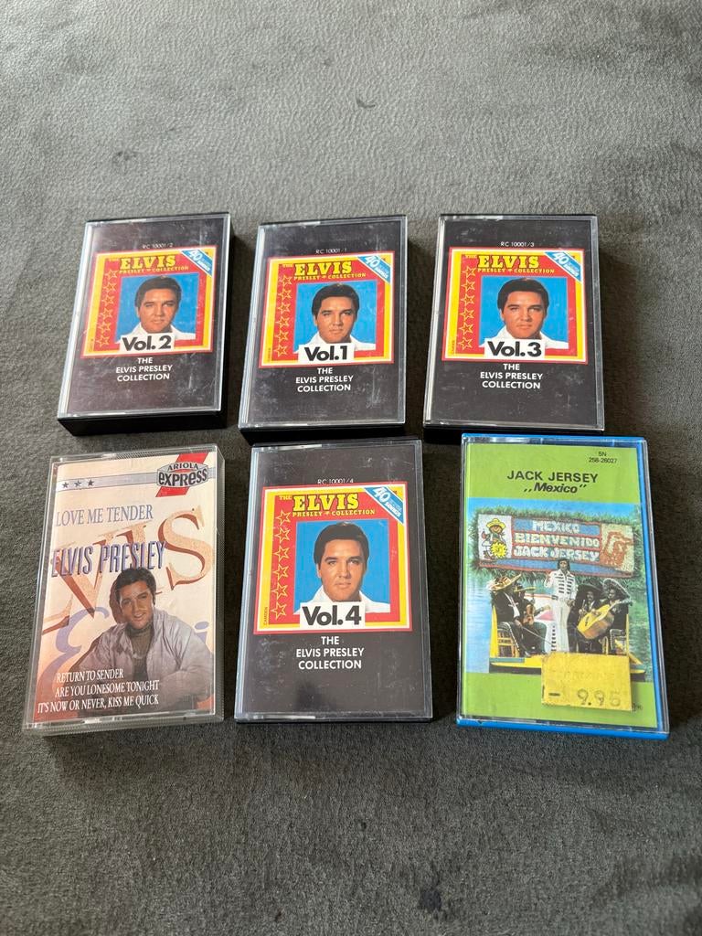 Elvis Presley en Jack Jersey cassettebandjes, Cd's en Dvd's, Cassettebandjes, Gebruikt, Voorbespeeld, Pop, Verzenden