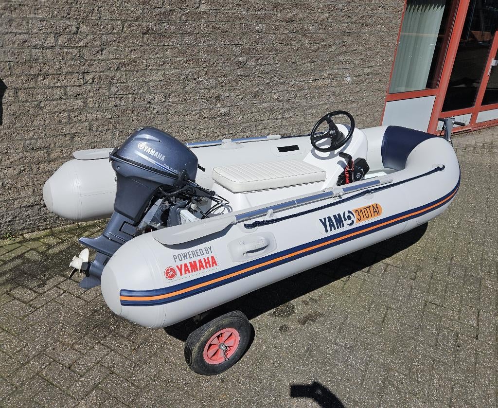Bloedmooie Yam 310 Alu rib met 8pk Yamaha Buitenboordmotor., Watersport en Boten, Ophalen, Aluminium, Yam, Zo goed als nieuw