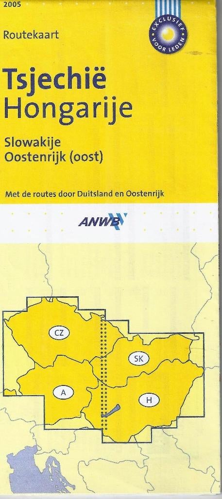 C249 plattegrond tsjechie hongarije 2005, Boeken, Atlassen en Landkaarten, Gelezen, Ophalen of Verzenden, Landkaart, 1800 tot 2000