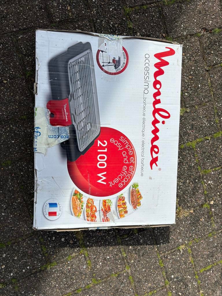 Moulinex Accessimo elektrische barbecue 2100W met poten, Ophalen of Verzenden, Gebruikt