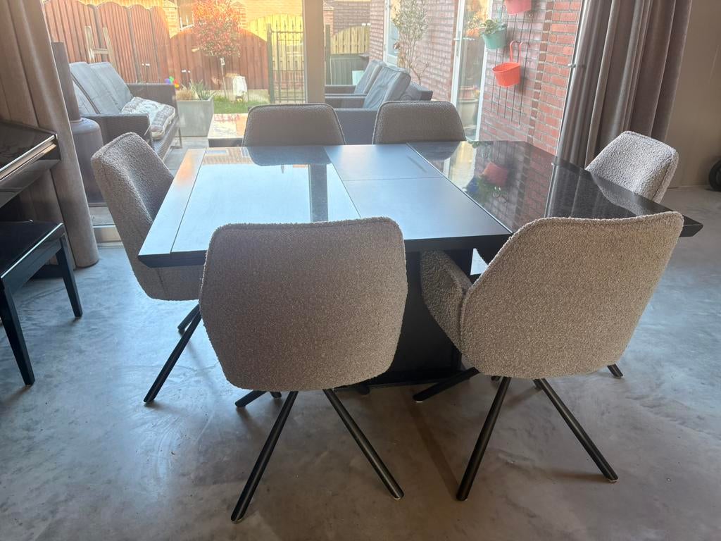 Eettafel - Inschuifbaar (160x120 of 120x120), Huis en Inrichting, Tafels | Eettafels, Ophalen, Overige materialen, Gebruikt, 100 tot 150 cm