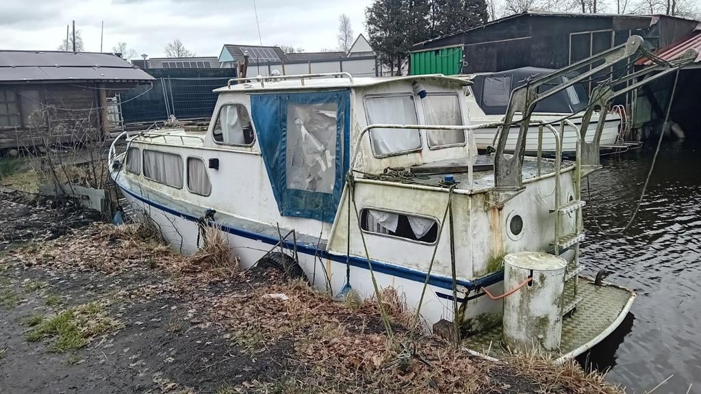 Verhoef Kruiser Motorkruiser - Opknapper/Ruil, Watersport en Boten, Motorboten en Motorjachten, Gebruikt, Staal, Binnenboordmotor