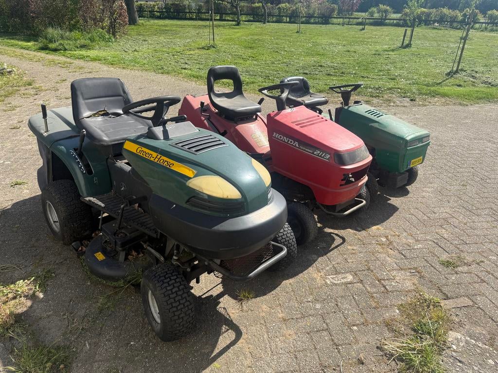 Diverse Zitmaaiers: Green-Horse, Honda en meer, Tuin en Terras, Ophalen, Gebruikt, Opvangbak, 90 tot 120 cm