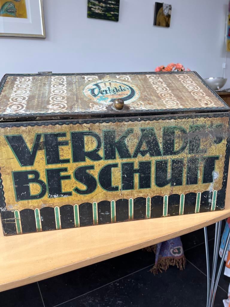 Antieke Verkade kruideniersdoos - Authentiek en zeldzaam, Ophalen of Verzenden