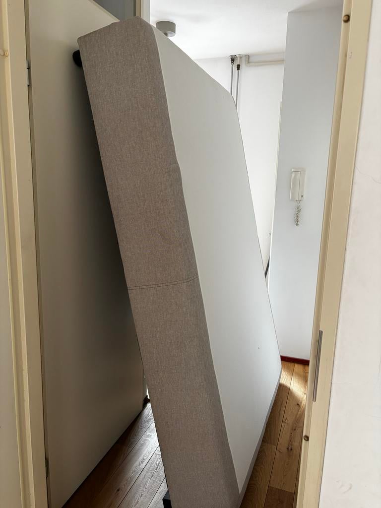 Boxspring onderstel met hoofdeinde 140x200 cm, Ophalen, Tweepersoons, 140 cm, Zo goed als nieuw