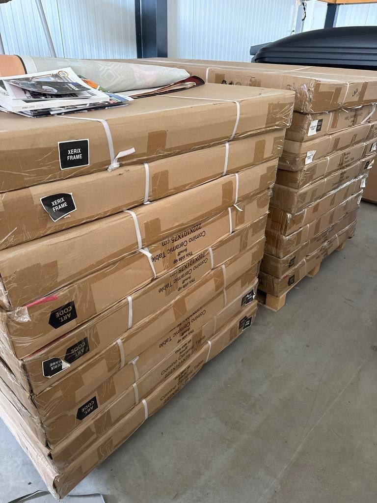 18 Hartman Comino tuintafels, wit en antraciet, Ophalen, Nieuw