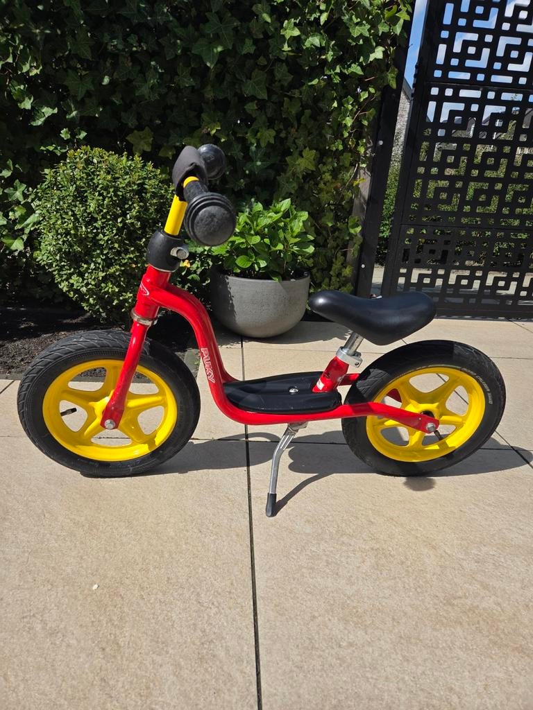 Puky loopfiets rood met gele wielen, Ophalen, Gebruikt, Loopfiets