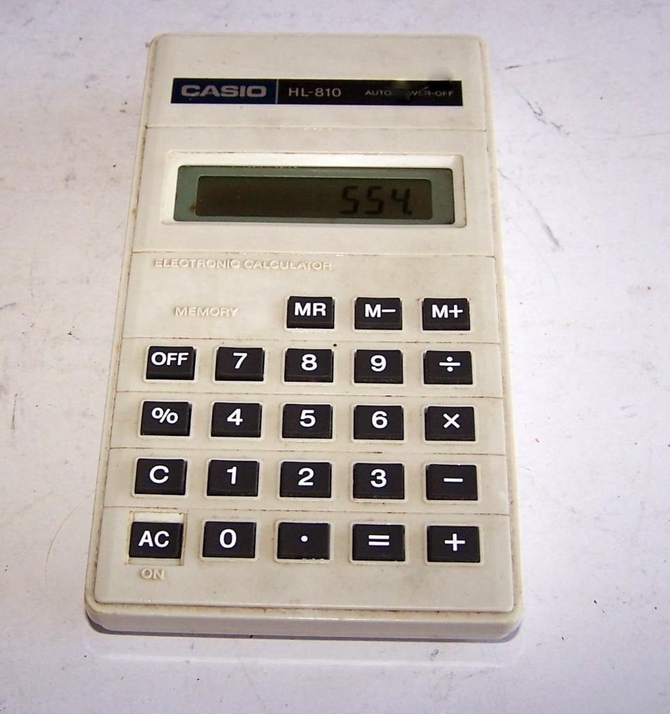 Vintage Casio HL-810 rekenmachine. Izgs., Ophalen of Verzenden, Computers en Rekenmachines