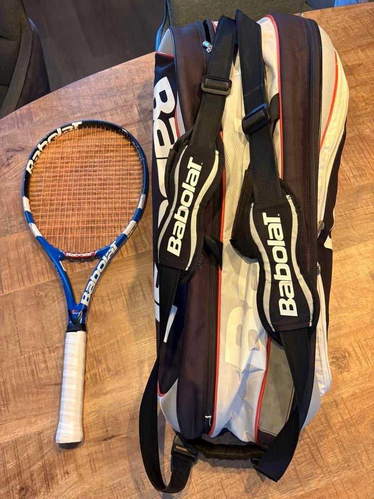 Babolat Pure Drive met Babolat tas, Ophalen of Verzenden, Zo goed als nieuw, Racket, Babolat