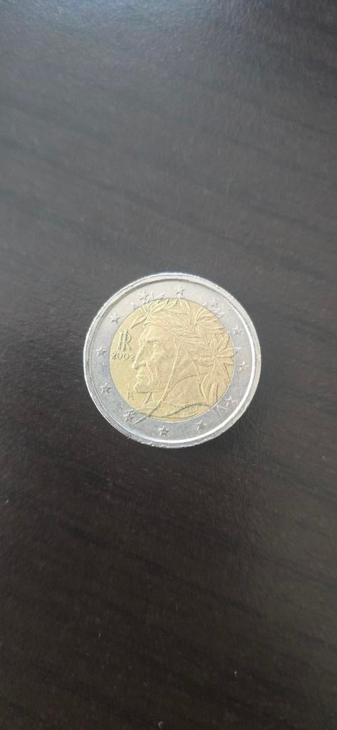 2 Euro munt Italië 2002 Dante Alighieri, Postzegels en Munten, Munten | Europa | Euromunten, Ophalen, Italië, 2 euro, Losse munt