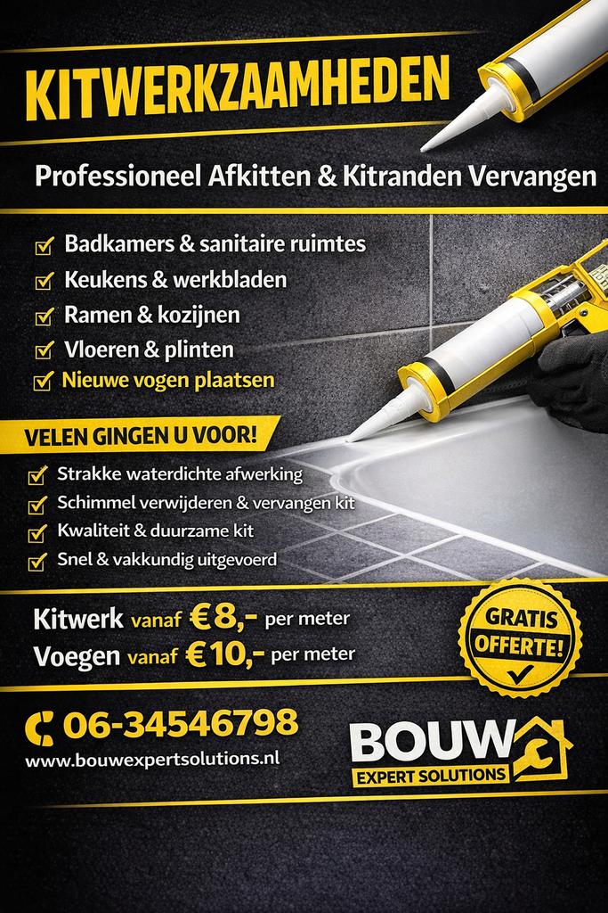 Kitten en voegen vervangen, Ophalen, Nieuw