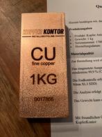 Mooie koperbaar 1 kilo puur koper van KONTOR, Ophalen of Verzenden, Koper