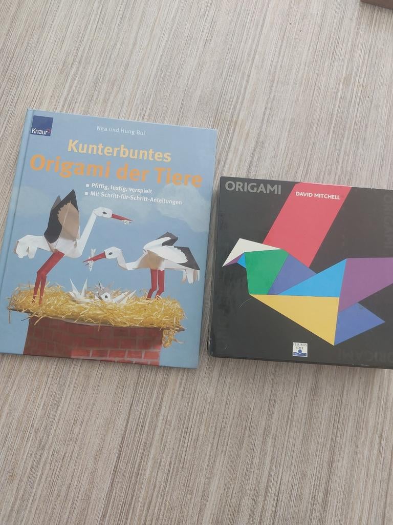 Origami set: Duits boek met vouwblaadjes, Gebruikt, Dieren, Ophalen of Verzenden, Papier of Karton