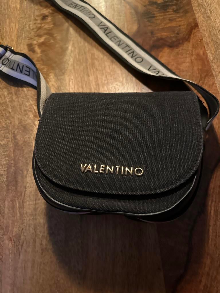 Valentino cross body tasje zwart / grijs, Ophalen, Gebruikt, Zwart, Schoudertasje