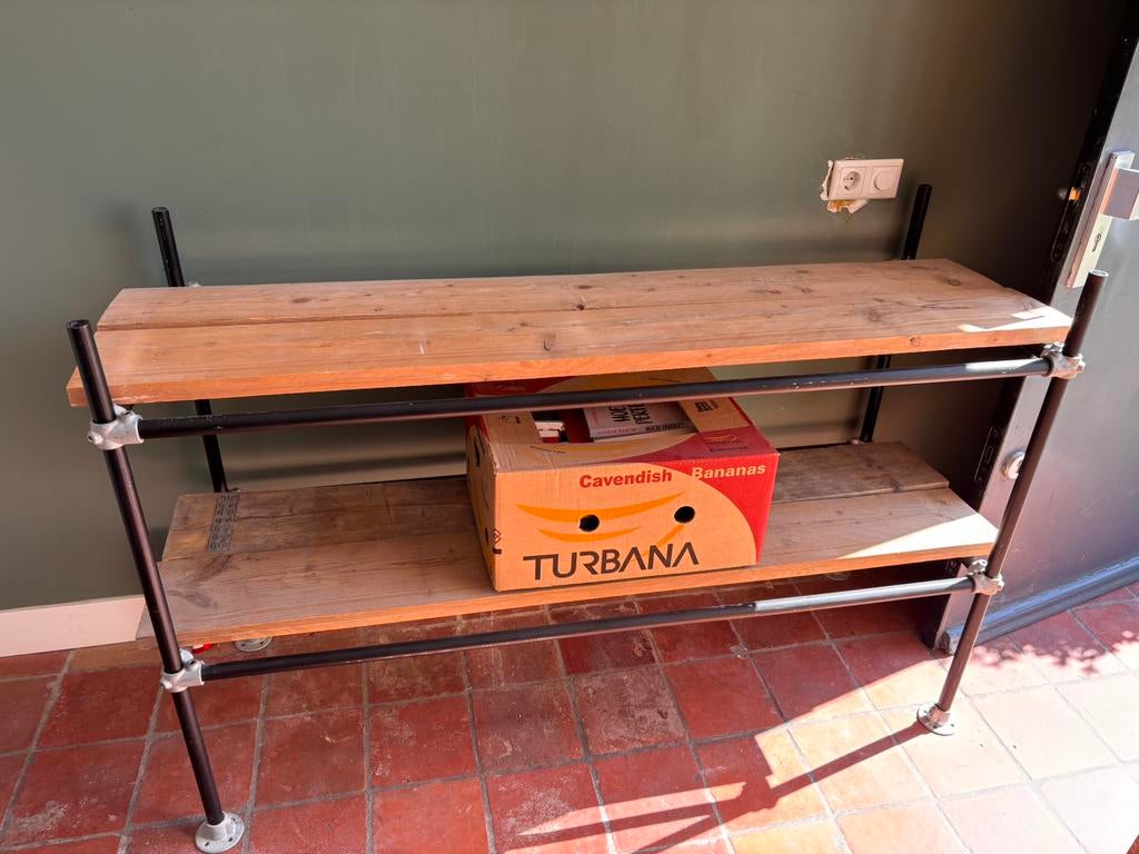 Mooie industriële steigerhouten dressoir, Ophalen, 200 cm of meer, Zo goed als nieuw, Industrieel steigerhout