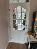 Witte binnendeur met glas, Ophalen, Gebruikt, 80 tot 100 cm, Binnendeur