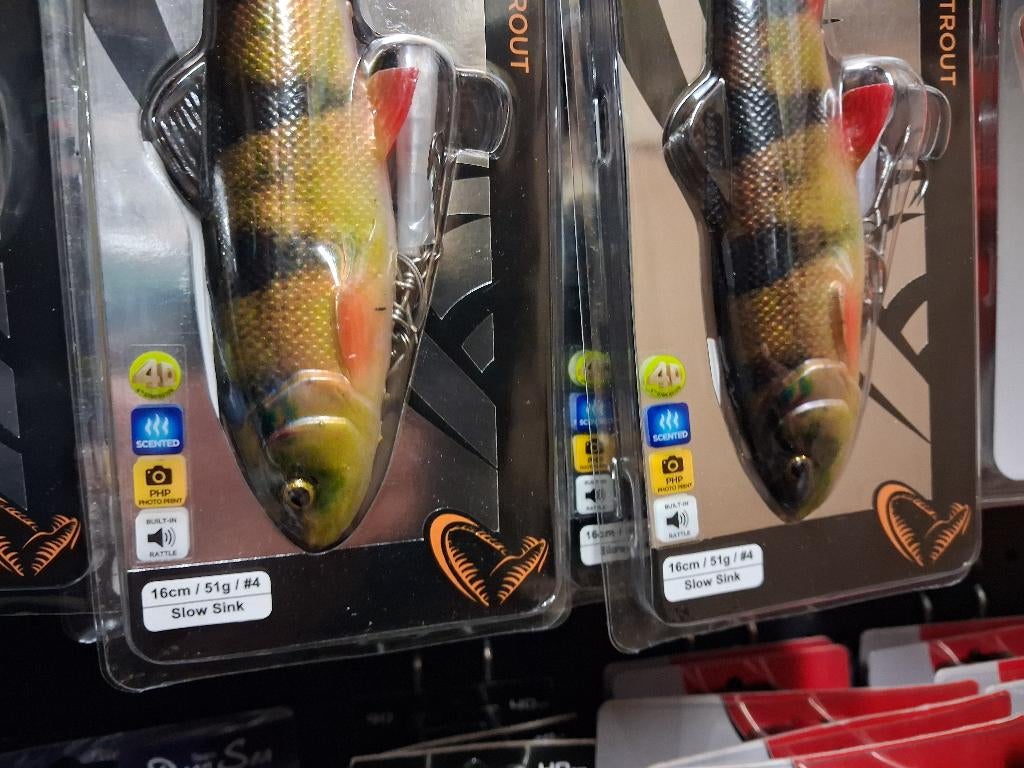 SG 4D Line Thru Pulsetail Trout 16cm/51g (Slow Sink) Perch.., Watersport en Boten, Hengelsport | Roofvissen, Tinstraat, Savage Gear