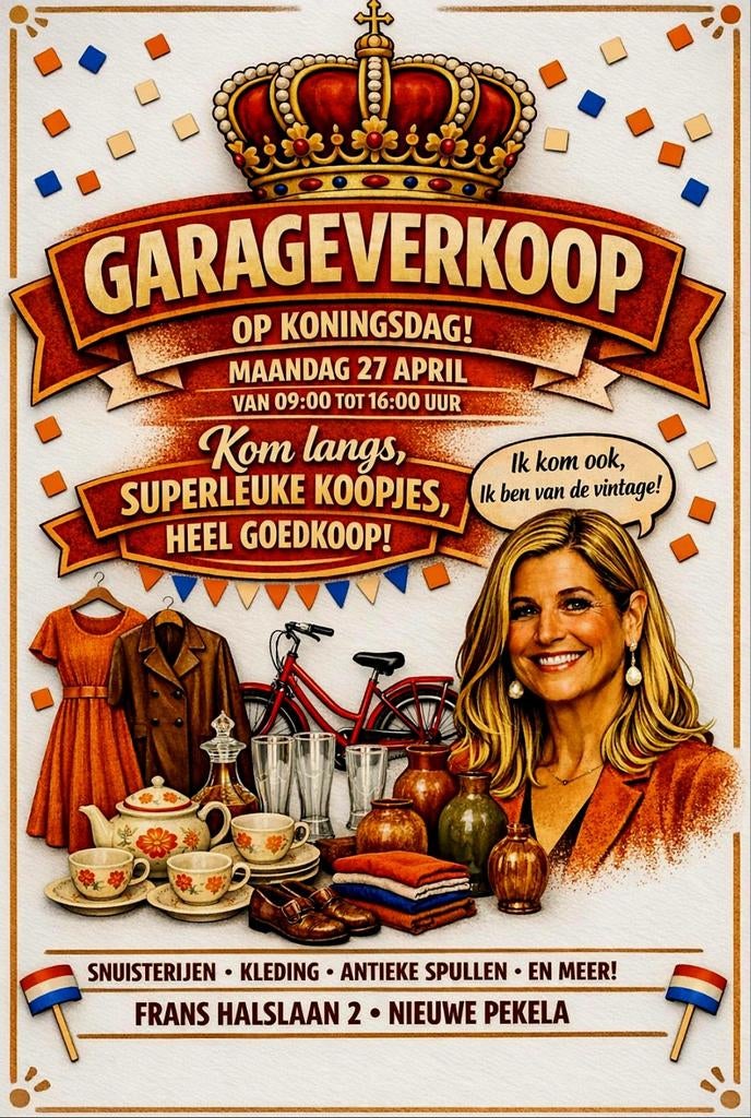 Superverkoop kleding en brocante in Nieuwe Pekela, Ophalen