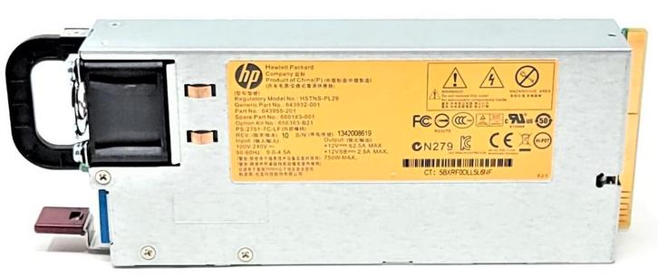 HP HSTNS-PD29 - 750W Platinum Power Supply for Proliant, Computers en Software, Interne voedingen, Gebruikt, Ophalen of Verzenden