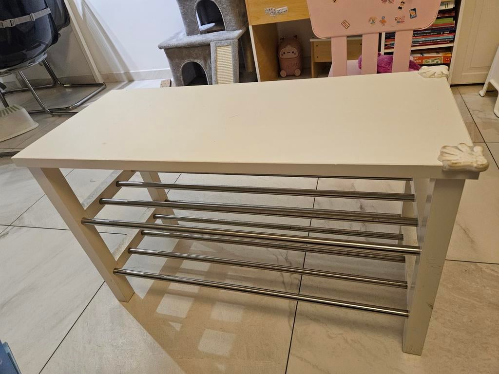 Tjusig IKEA bank met schoenenrek, Ophalen, Gebruikt