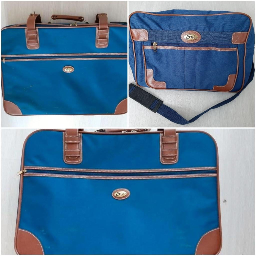 3-delige koffer set merk Style, 30 cm of meer, Gebruikt, Blauw, Minder dan 35 cm