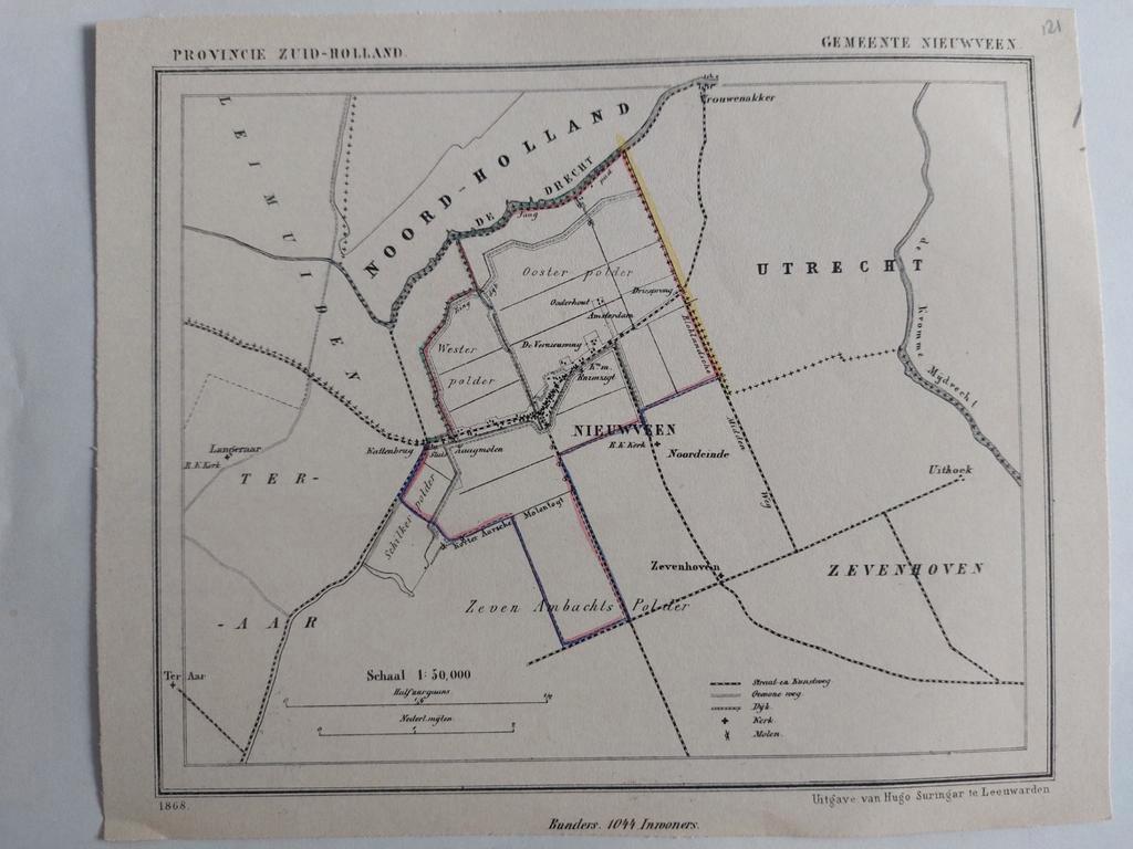 121 / Nieuwveen Uithoek Langeraar Vrouwenakker J. Kuyper, Ophalen of Verzenden