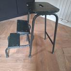 Vintage inklapbaar keukentrapje, Huis en Inrichting, Krukjes, Ophalen, Gebruikt, Hout