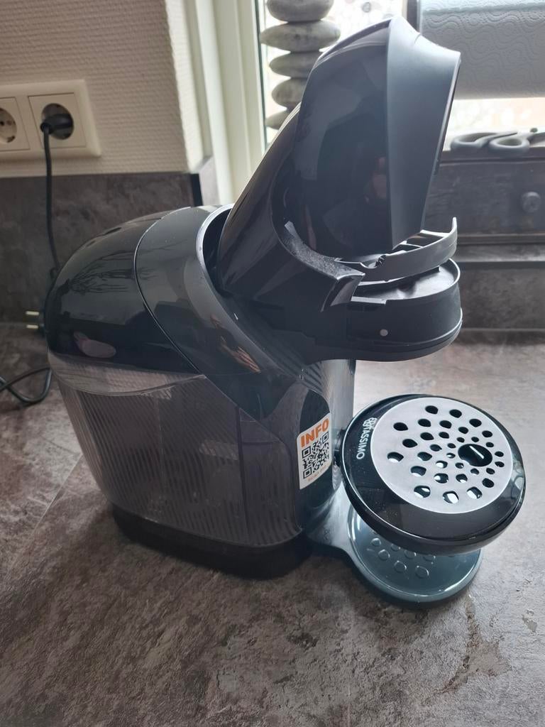 Tassimo koffiecup machine + 5 pakken XL koffiecups, Ophalen of Verzenden, Zo goed als nieuw, Koffiemachine, Koffiepads en cups