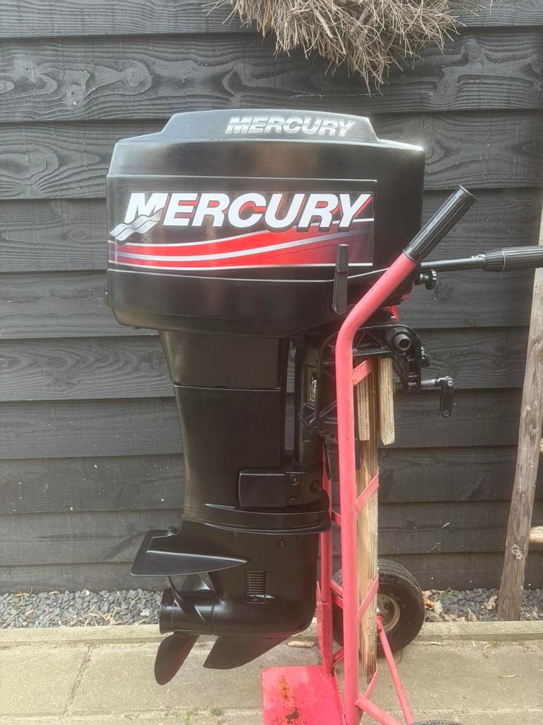 Mercury 25 pk 2-takt buitenboordmotor kortstaart vaarklaar, Ophalen, 10 tot 30 pk, Zo goed als nieuw, Buitenboordmotor