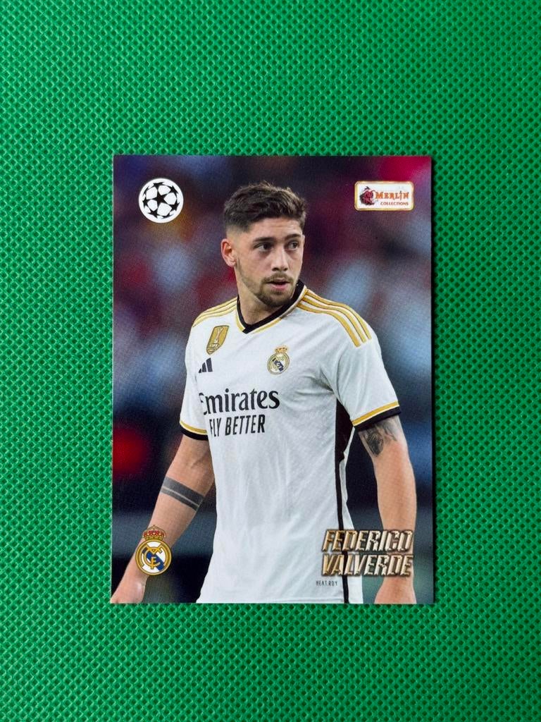 Federico Valverde #010 Real Madrid Topps Merlin 2023-24, Ophalen of Verzenden, Zo goed als nieuw, Buitenlandse clubs, Poster, Plaatje of Sticker